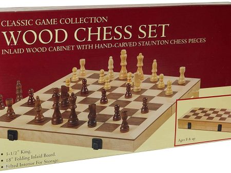 18 INCH WOODEN CHESS SET Fashion