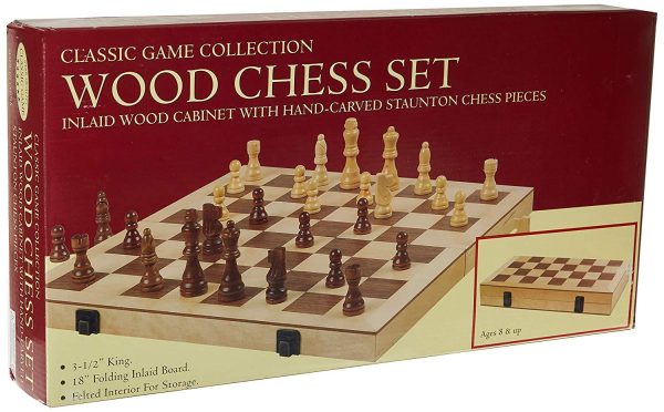 18 INCH WOODEN CHESS SET Fashion