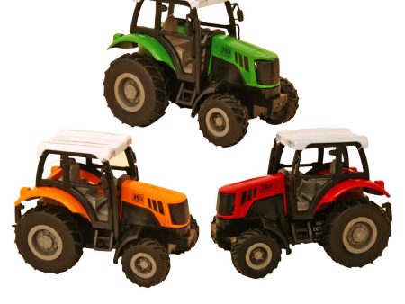 DIECAST PULL BACK FARM TRACTOR 9CM ASSORTED on Sale