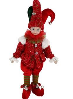 43CM ANIMATED SITTING JESTER  - RED Online Sale