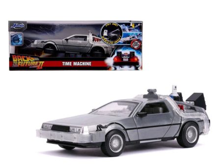 BACK TO THE FUTURE 2 DELOREAN TIME MACHINE W LIGHTS HOLLYWOOD RIDES 1 24TH SCALE DIE-CAST VEHICLE REPLICA Supply