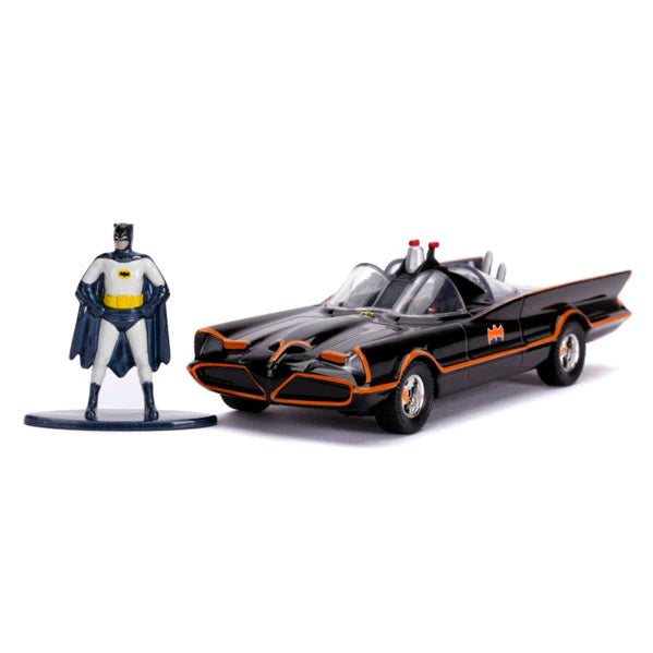 BATMAN CLASSIC TV SERIES (1966) - 1966 CLASSIC BATMOBILE WITH FIGURE 1 32 SCALE HOLLYWOOD RIDES DIE-CAST VEHICLE REPLICA Online Hot Sale