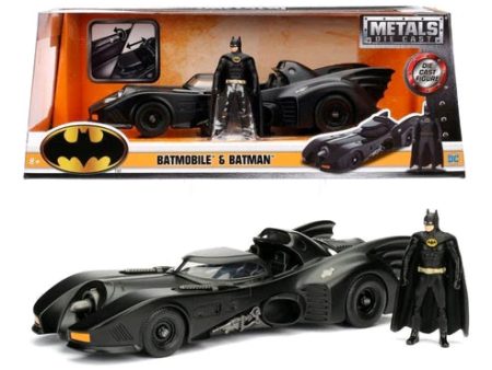 BATMAN (1989) - BATMAN WITH BATMOBILE 1 24TH SCALE HOLLYWOOD RIDES DIE-CAST VEHICLE REPLICA Online Sale