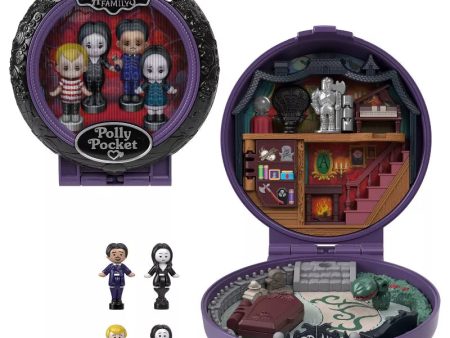 POLLY POCKET COLLECTOR PLAYSET, THE ADDAMS FAMILY COMPACT WITH 4 SPECIAL EDITION CHARACTER DOLLS Online Hot Sale