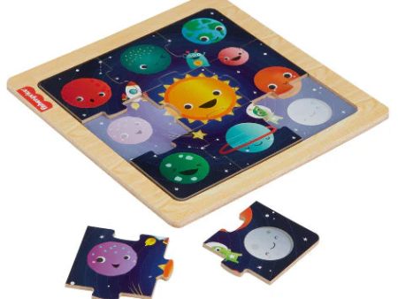 FISHER-PRICE WOODERN JIGSAW PUZZLE 10 PC - SPACE For Discount