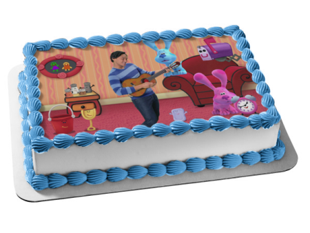 Blue s Clues & You! Josh Blue Magenta Mailbox Tickety Tock Edible Cake Topper Image ABPID52506 Sale