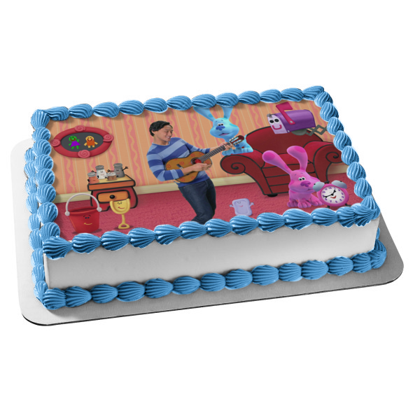 Blue s Clues & You! Josh Blue Magenta Mailbox Tickety Tock Edible Cake Topper Image ABPID52506 Sale