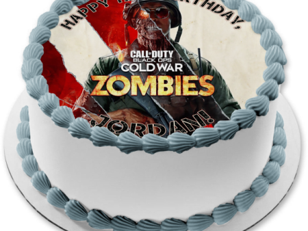 Call of Duty Black Ops Cold War Zombie Soldier Edible Cake Topper Image ABPID53367 For Cheap