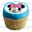 Minnie Mouse Face Disney 12 Count Cupcake Toppers Edible Cupcake Topper Images ABPID53488 For Sale