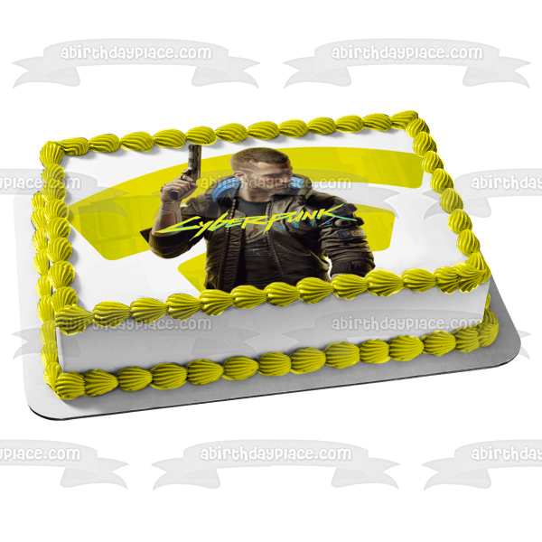 Cyberpunk 2077 Johnny Silverhand Edible Cake Topper Image ABPID53412 Online Hot Sale