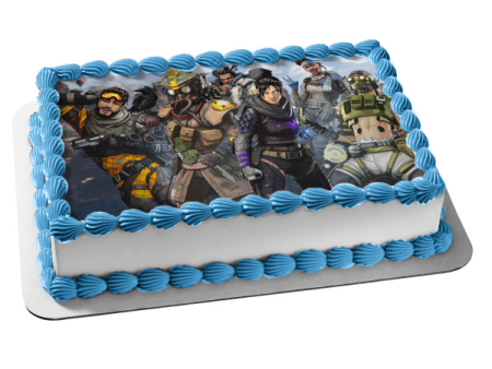 Apex Legends Octane Wraith Lifeline Mirage Bloodhound Gibraltar Edible Cake Topper Image ABPID53436 Online Hot Sale