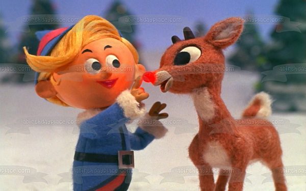 Hermey Rudolph the Red Nosed Reindeer 1964 Christmas Stop Motion Animated Television Special Edible Cake Topper Image ABPID53470 Fashion