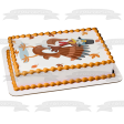 Dancing Turkey Happy Thanksgiving Edible Cake Topper Image ABPID53431 Discount