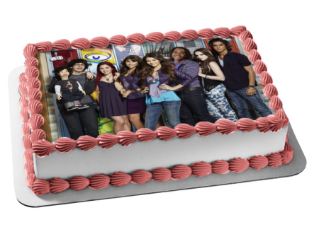 Nickelodeon Victorious TV Show Jade Cat Tori Beck Robbie Andre Edible Cake Topper Image ABPID53267 Supply