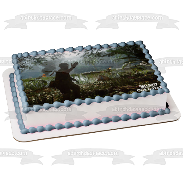 Call of Duty Black Ops Cold War Jungle Soldier Edible Cake Topper Image ABPID53265 Online