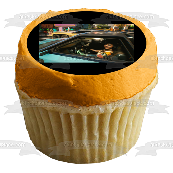 Cyberpunk 2077 Cars Edible Cake Topper Image ABPID53419 on Sale