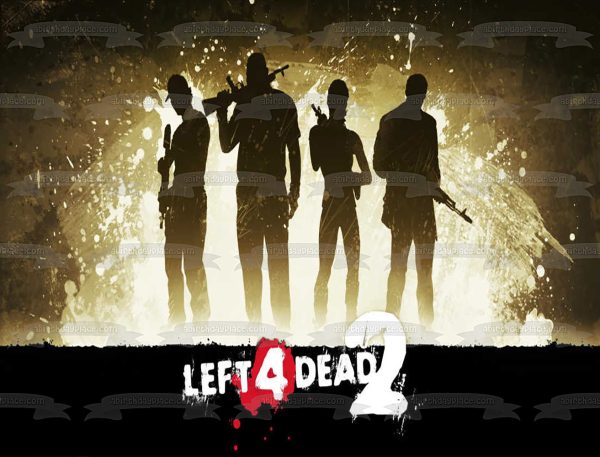 Left 4 Dead 2 Character Silhouettes Edible Cake Topper Image ABPID53464 Online Sale