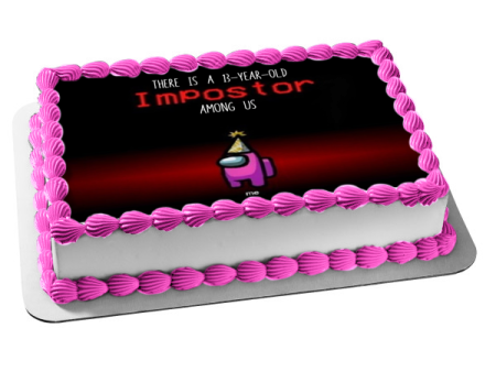 Among Us Customizable Video Game Impostor Edible Cake Topper Image ABPID53482 Supply