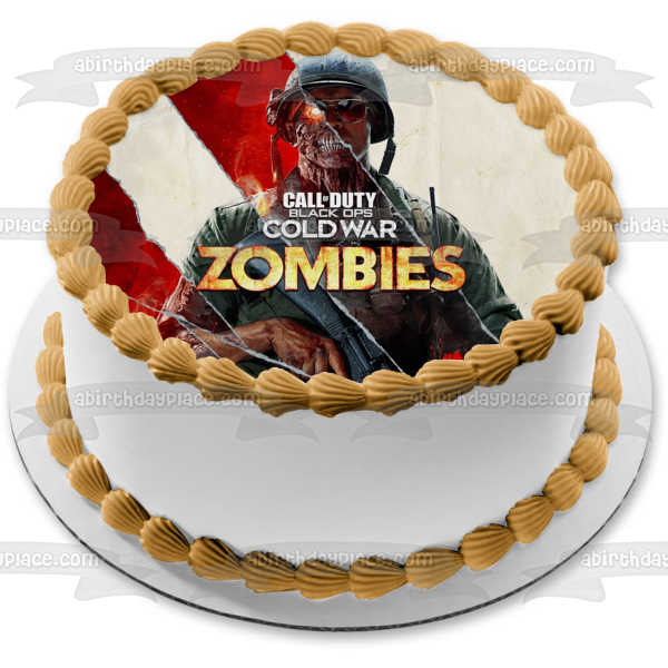 Call of Duty Black Ops Cold War Zombie Soldier Edible Cake Topper Image ABPID53367 For Cheap