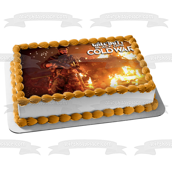 Call of Duty Black Ops Cold War Shooter Video Game Edible Cake Topper Image ABPID53370 For Sale