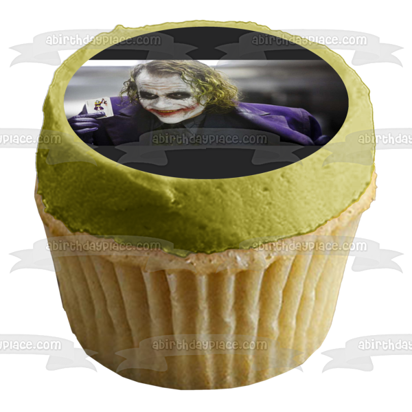 DC Comics The Dark Knight Joker Heath Ledger Edible Cake Topper Image ABPID53289 Online Hot Sale