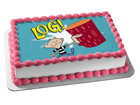 Nickelodeon Ren and Stimpy Log Commercial Animated TV Show Cartoon Edible Cake Topper Image ABPID53340 on Sale