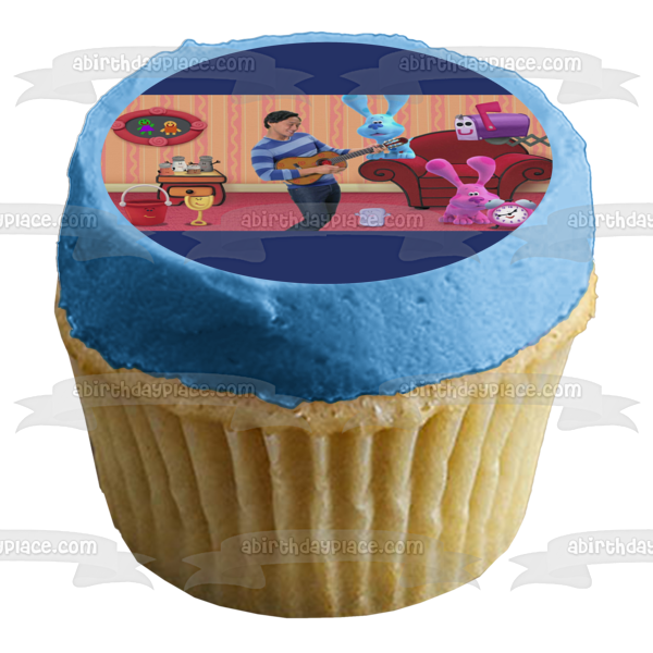 Blue s Clues & You! Josh Blue Magenta Mailbox Tickety Tock Edible Cake Topper Image ABPID52506 Sale