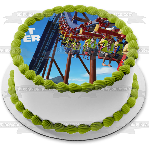 Planet Coaster Roller Coaster Building Theme Park Game Edible Cake Topper Image ABPID53360 Discount