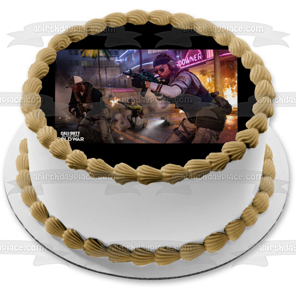 Call of Duty Black Ops Cold War Miami Alex Mason Edible Cake Topper Image ABPID53404 Supply