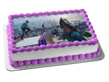 Ubisoft Hyper Scape Multiplayer Battle Royale Shooter Video Game Edible Cake Topper Image ABPID53345 Online now