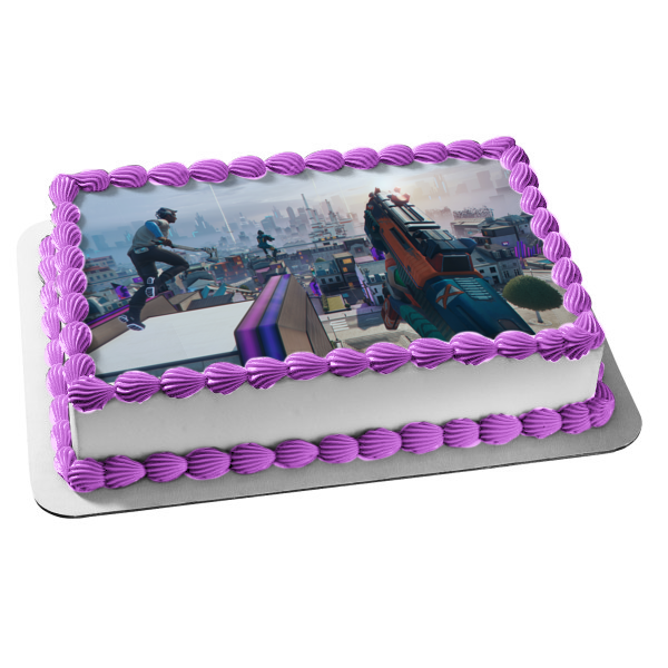 Ubisoft Hyper Scape Multiplayer Battle Royale Shooter Video Game Edible Cake Topper Image ABPID53345 Online now