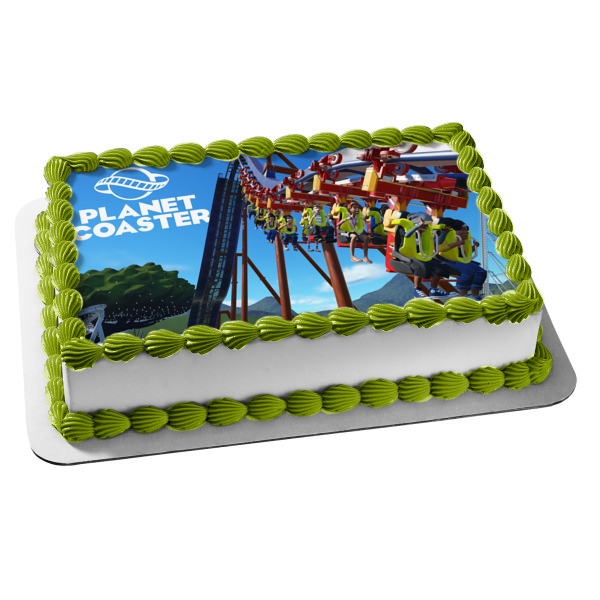 Planet Coaster Roller Coaster Building Theme Park Game Edible Cake Topper Image ABPID53360 Discount