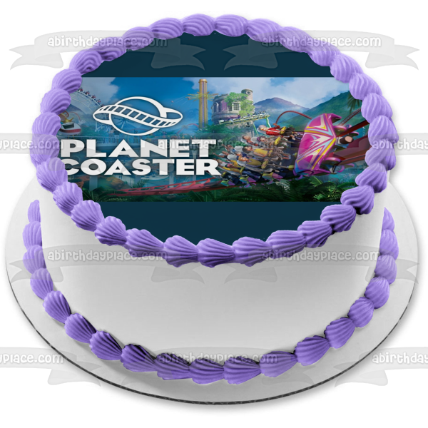 Planet Coaster Roller Coaster Building Theme Park Game Edible Cake Topper Image ABPID53361 For Discount