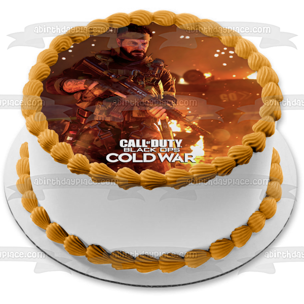 Call of Duty Black Ops Cold War Shooter Video Game Edible Cake Topper Image ABPID53370 For Sale