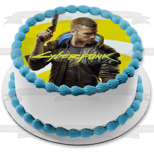 Cyberpunk 2077 Johnny Silverhand Edible Cake Topper Image ABPID53412 Online Hot Sale