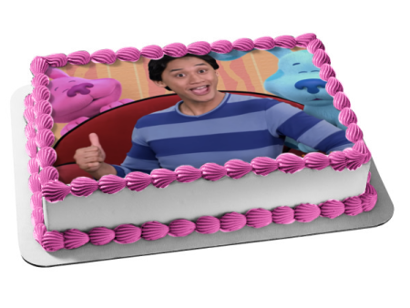 Blue s Clues & You! Josh Blue Magenta Edible Cake Topper Image ABPID52504 Cheap