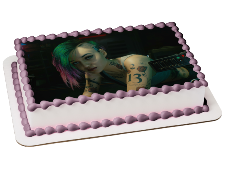 Cyberpunk 2077 V Edible Cake Topper Image ABPID53418 Hot on Sale