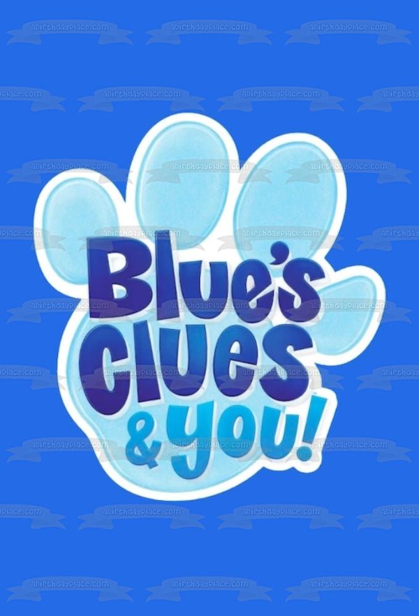 Blue s Clues & You! Blue s Pawprint Edible Cake Topper Image ABPID52502 Online