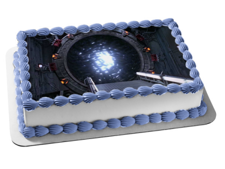 Stargate Sg-11 Sci Fi TV Show Series Wormhole Edible Cake Topper Image ABPID53381 Sale