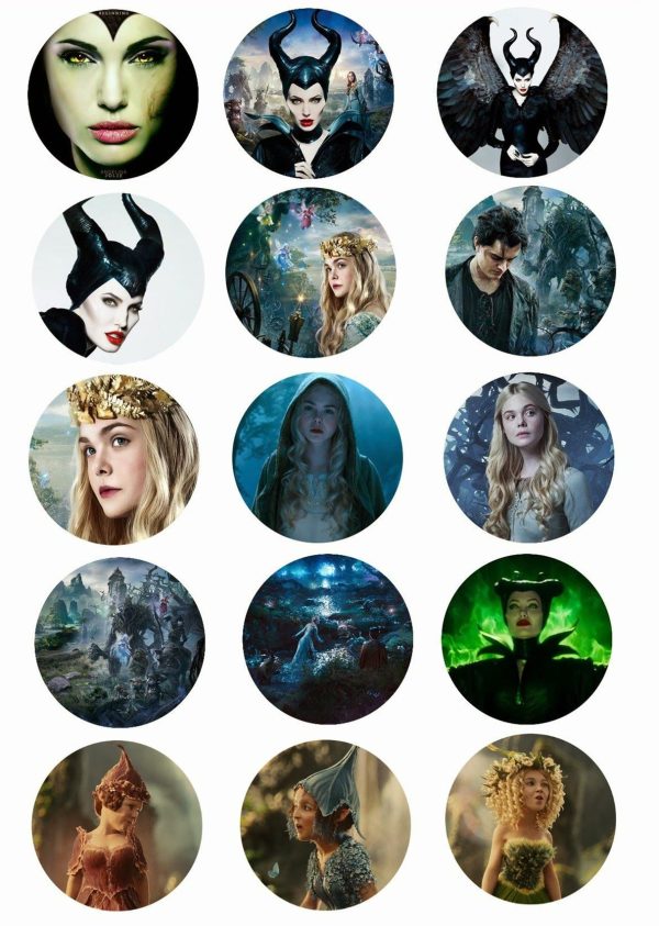 Maleficent Disney Aurora  Fairies Magical Creatures 15 Count Cupcake Toppers Edible Cupcake Topper Images ABPID53486 Fashion