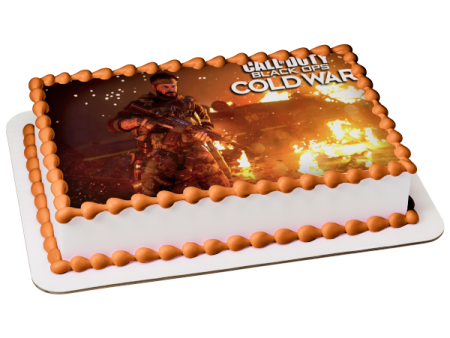 Call of Duty Black Ops Cold War Shooter Video Game Edible Cake Topper Image ABPID53370 For Sale