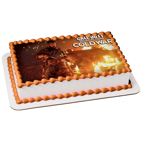 Call of Duty Black Ops Cold War Shooter Video Game Edible Cake Topper Image ABPID53370 For Sale