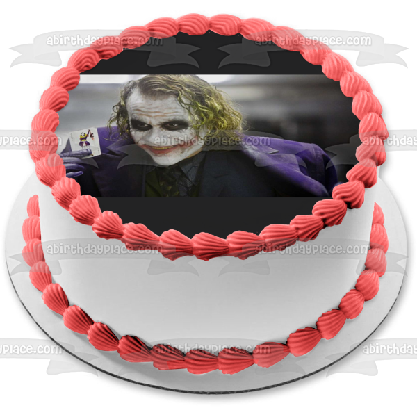 DC Comics The Dark Knight Joker Heath Ledger Edible Cake Topper Image ABPID53289 Online Hot Sale