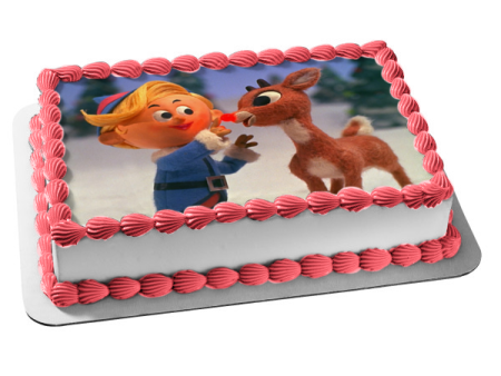 Hermey Rudolph the Red Nosed Reindeer 1964 Christmas Stop Motion Animated Television Special Edible Cake Topper Image ABPID53470 Fashion