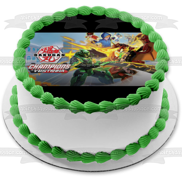 Bakugan Champions of Vestroia Video Game Cover Edible Cake Topper Image ABPID53262 For Sale