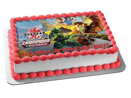 Bakugan Champions of Vestroia Video Game Cover Edible Cake Topper Image ABPID53262 For Sale