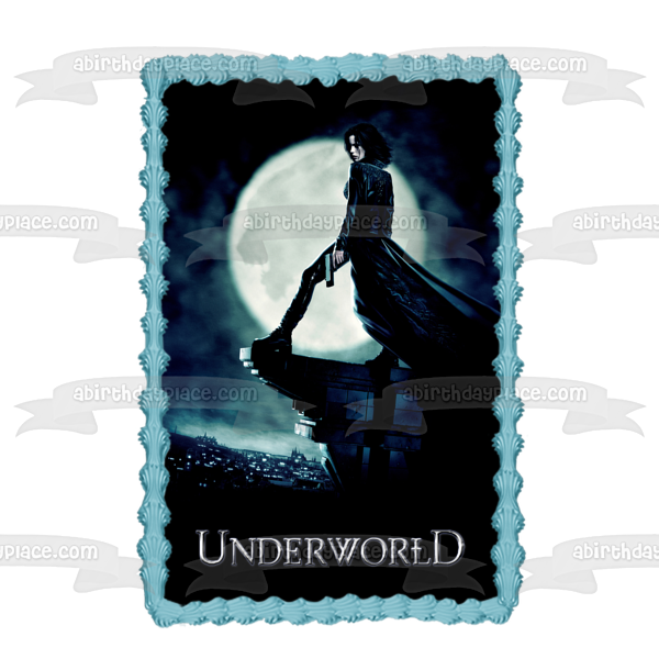 Underworld Movie Poster Kraven Gothic Vampire Werewolf Edible Cake Topper Image ABPID53456 Sale