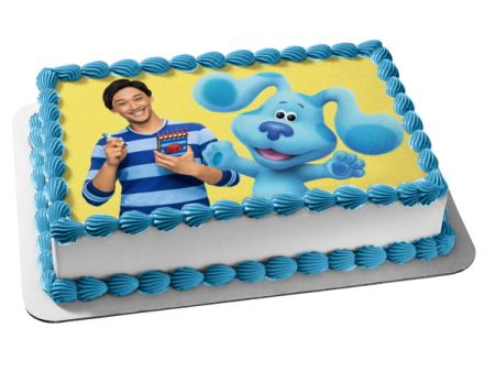 Blue s Clues & You! Blue Josh Edible Cake Topper Image ABPID52505 Fashion