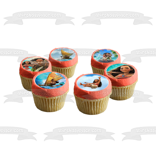 Moana Disney  Hei Hei Pua Maui  12 Count Cupcake Toppers Edible Cupcake Topper Images ABPID53490 Online