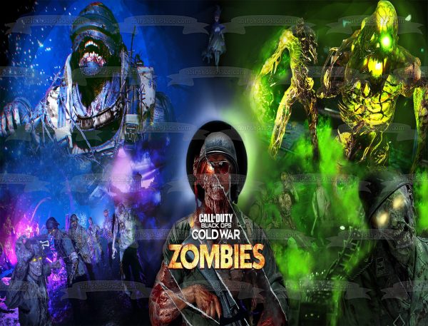 Call of Duty Black Ops Cold War Zombies Megaton Zombie Edible Cake Topper Image ABPID53366 Online Sale